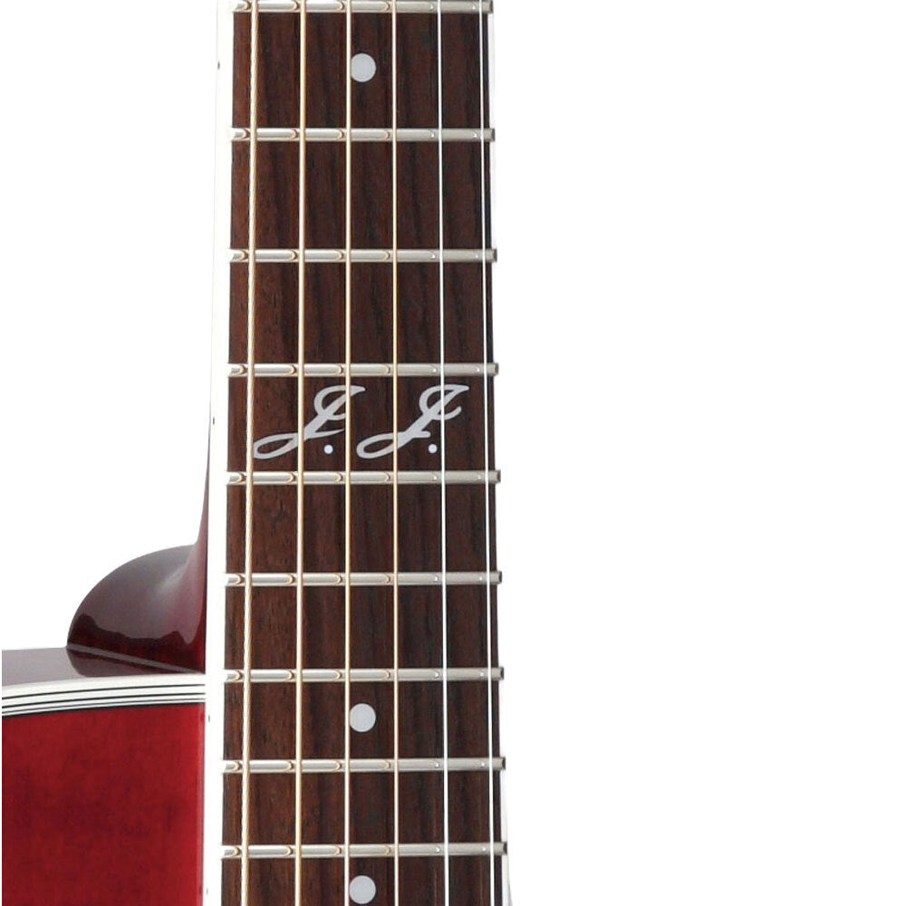 Takamine "John Jorgenson" Artist Series Dreadnought AC/EL Guitar w/Cutaway in Red Stain Gloss